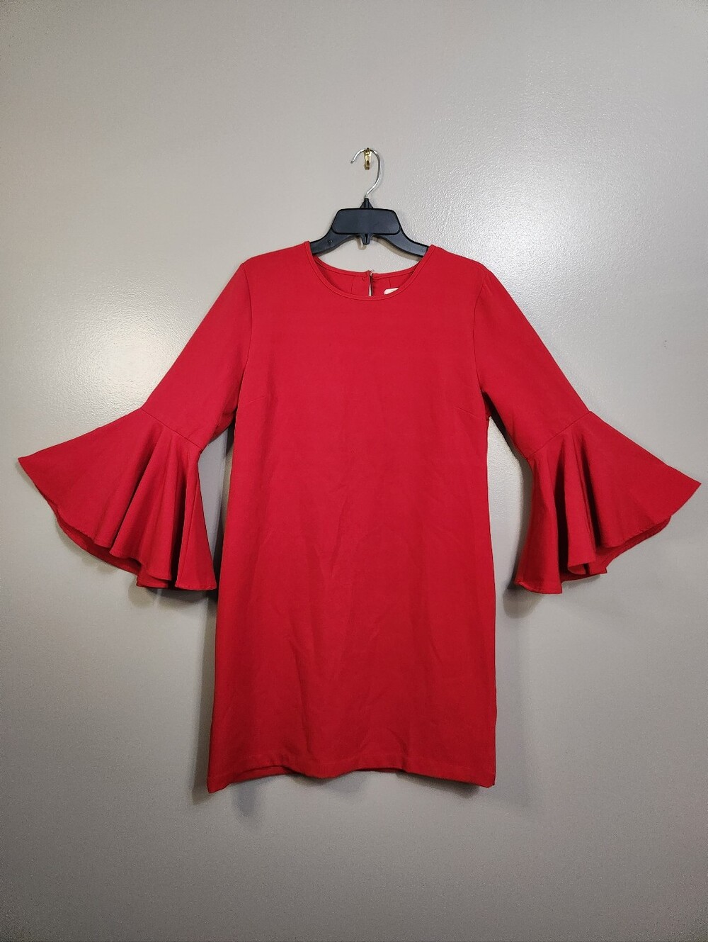 Mud Pie Red Bell-Sleeve Mini Dress Size Small